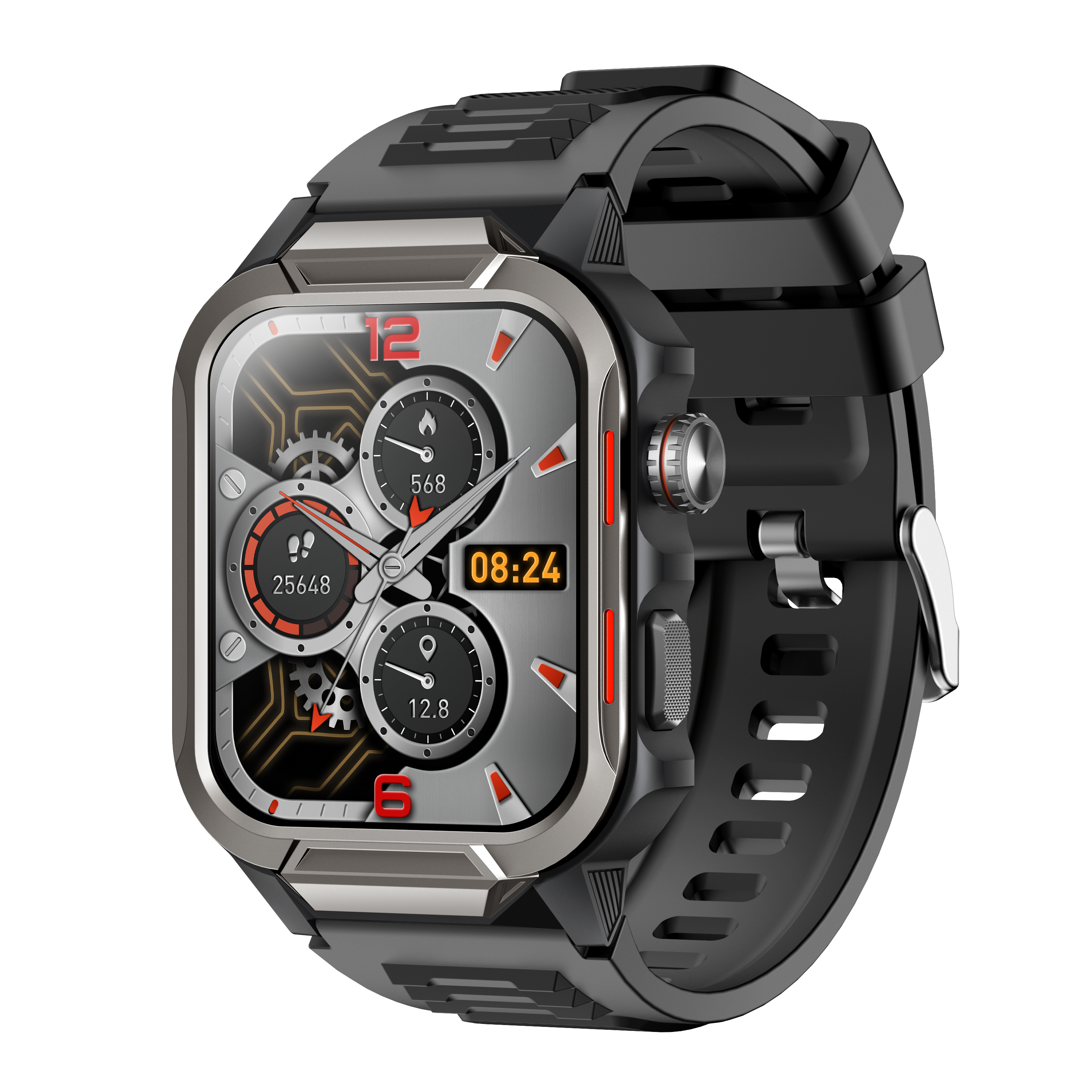 Smart Watch for Men 3ATM Waterproof Smartwatch 1.96 inch screen for Android and iOS Phones Fitness Tracker Watch with 100+ Sports Modes